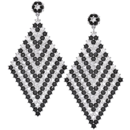 Grand Donna Marquesa Earrings - Chevron - Sterling Silver