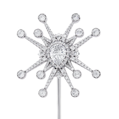 Honors Lapel Pin - White - Silver