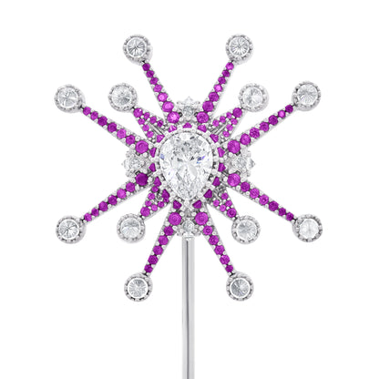 Honors Lapel Pin - Pink - Silver