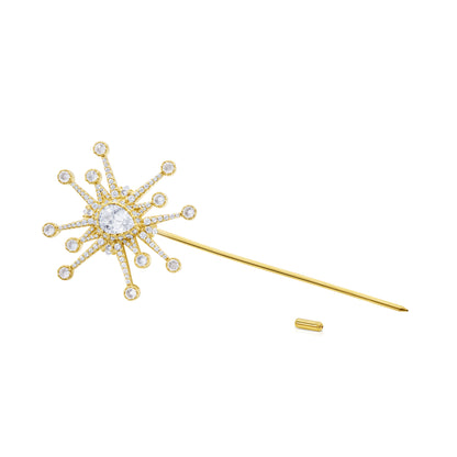 Honors Lapel Pin - White - Gold