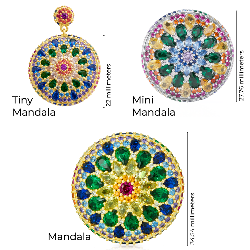 Night Mandala Cocktail Earrings