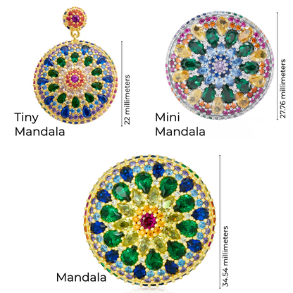 Night Mandala Cocktail Pendant Charm - Gold