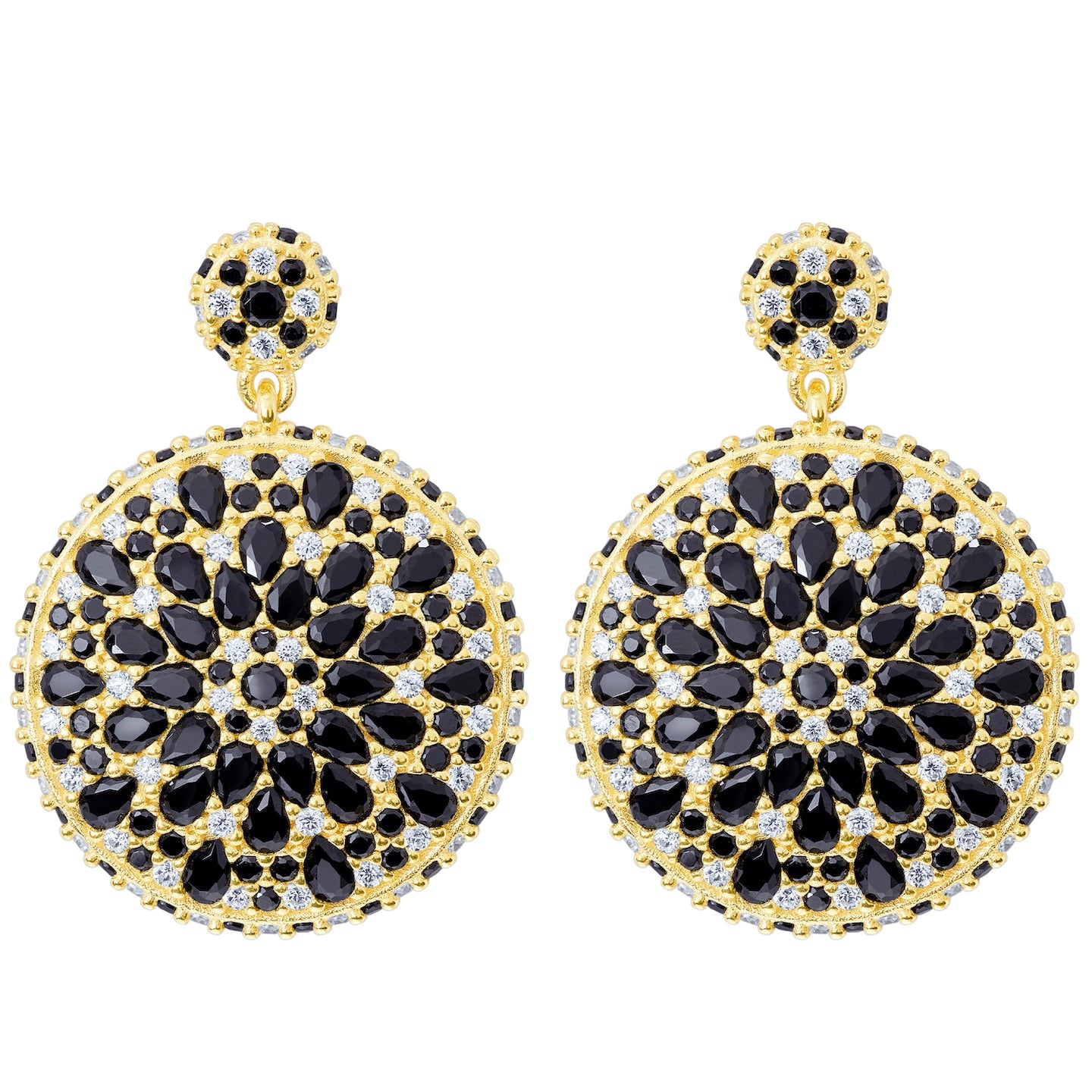 Night Mandala Cocktail Earrings