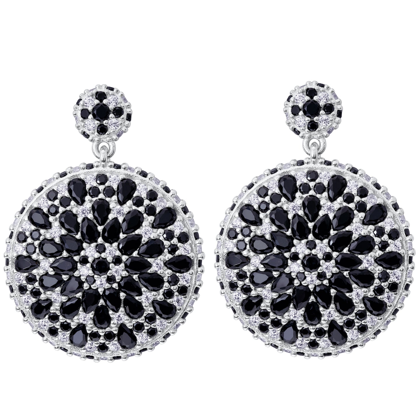 Night Mandala Cocktail Earrings