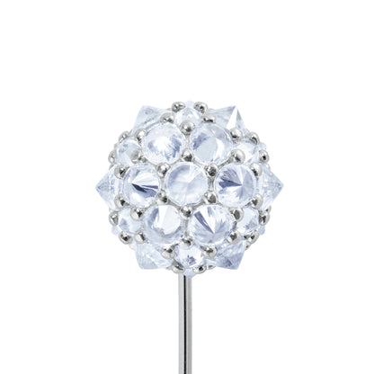 Perfect Bonbon Lapel Pin - White - Silver
