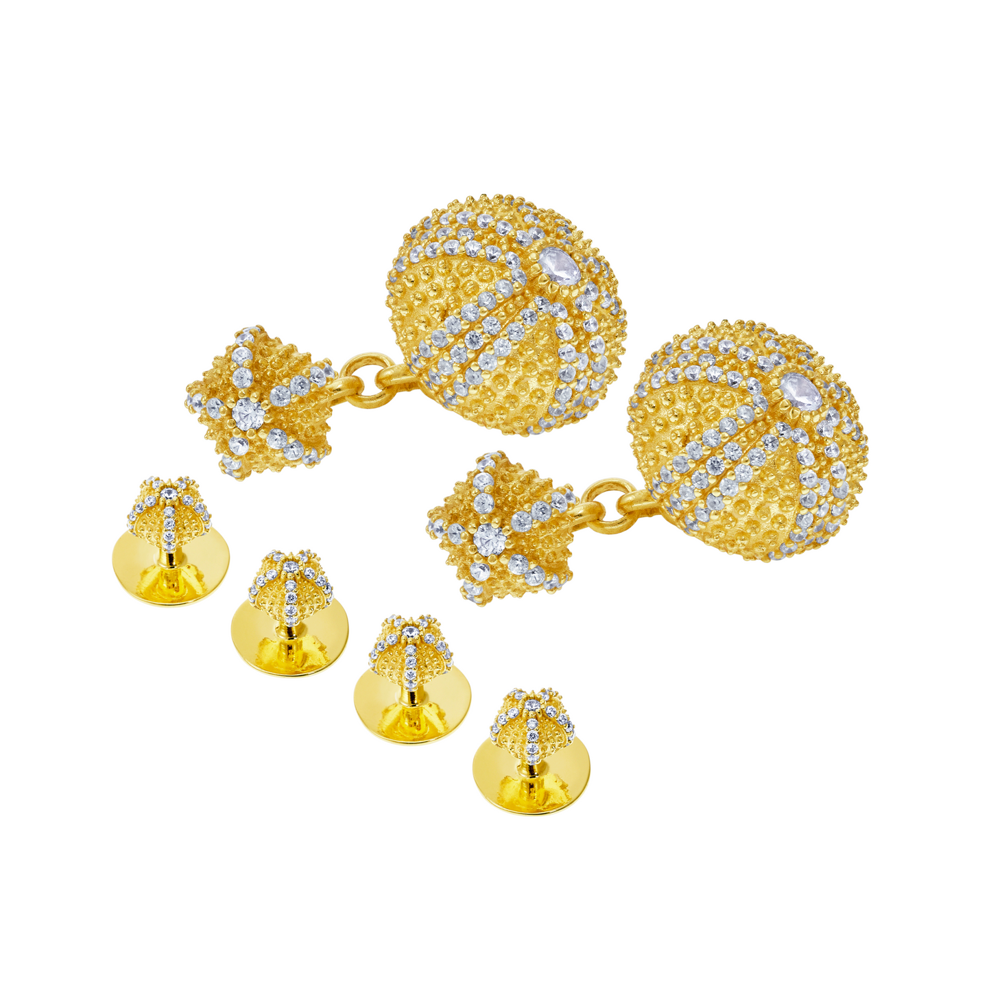 Sea Urchin Cocktail Cufflink Stud Set