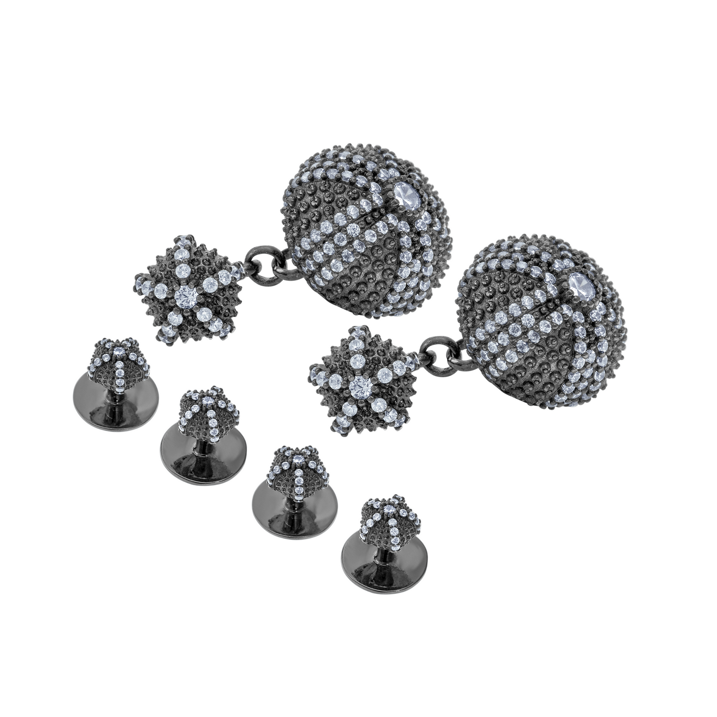 Sea Urchin Cocktail Cufflink Stud Set