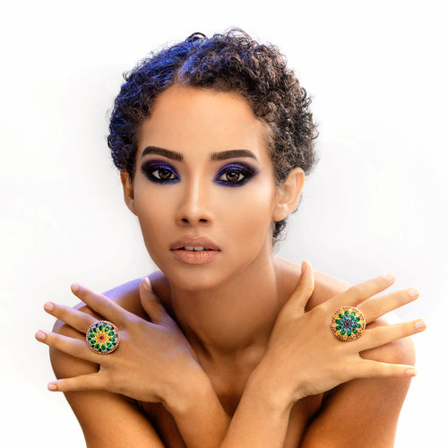 Chakra Mandala Cocktail Ring