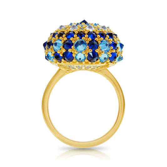 Cleopatra (Evil Eye) Bonbon Cocktail Ring - Gold