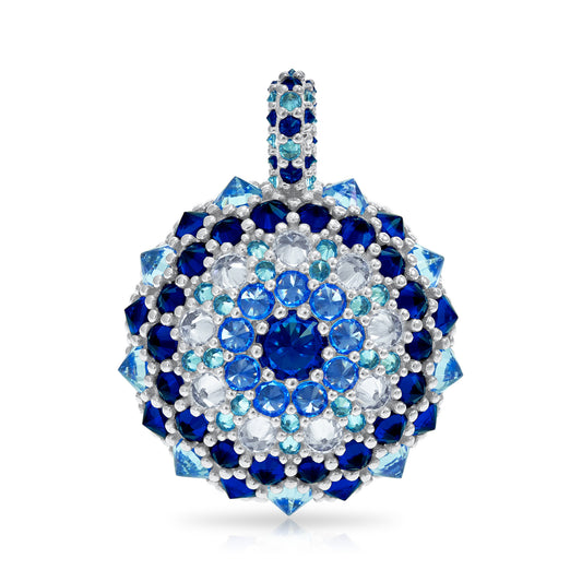 Cleopatra (Evil Eye) Bonbon Cocktail Pendant Charm - Silver