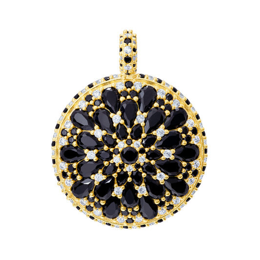 Night Mandala Cocktail Pendant Charm - Gold