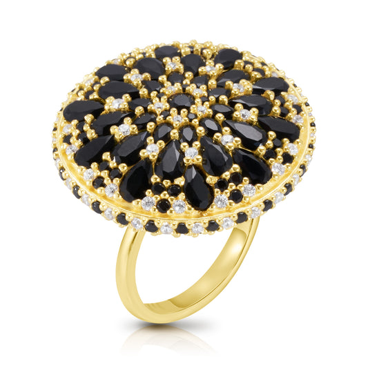 Mini Night Mandala Cocktail Ring - Gold