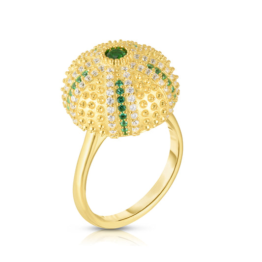 Mini Sea Urchin Cocktail Ring - Gold