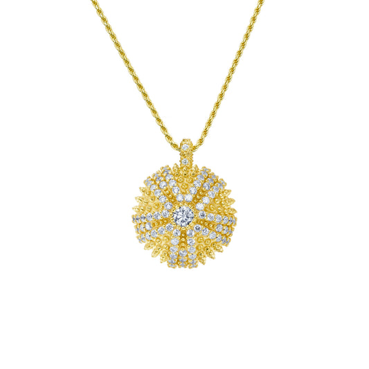 Mini Sea Urchin Cocktail Necklace 80 cm - Gold