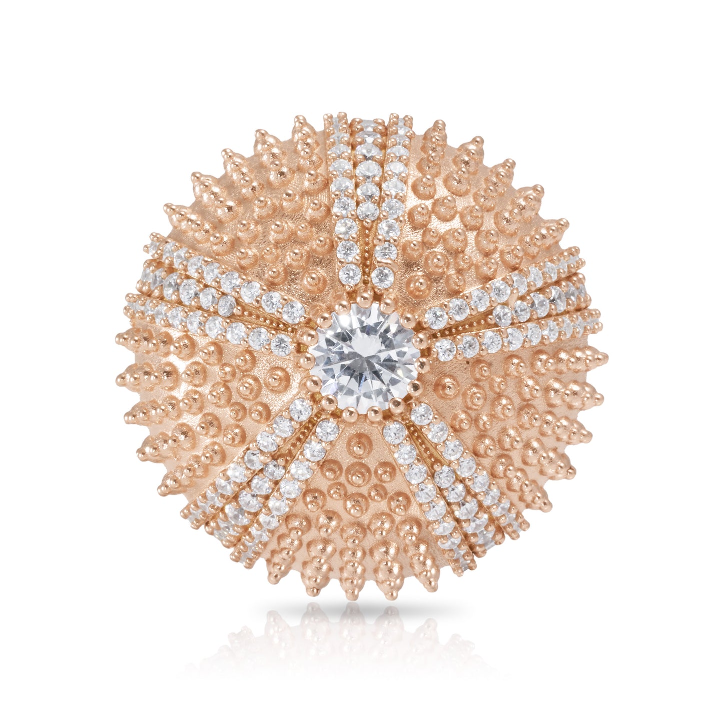Pink Sea Urchin Cocktail Ring