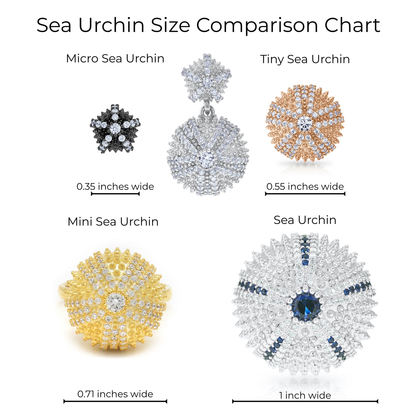 Mini Sea Urchin Cocktail Ring